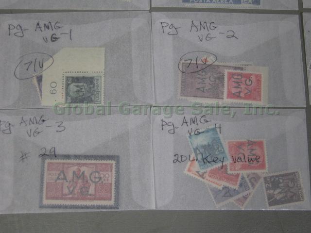 120+ Vtg Allied Military Government AMG Stamp Lot Collection Italy Germany + NR! 4