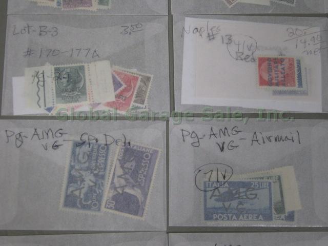 120+ Vtg Allied Military Government AMG Stamp Lot Collection Italy Germany + NR! 5