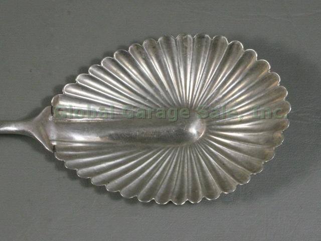 Vtg Antique George W Shiebler 1889 Flora Sterling Silver Serving Spoon 8" 2.3oz 1