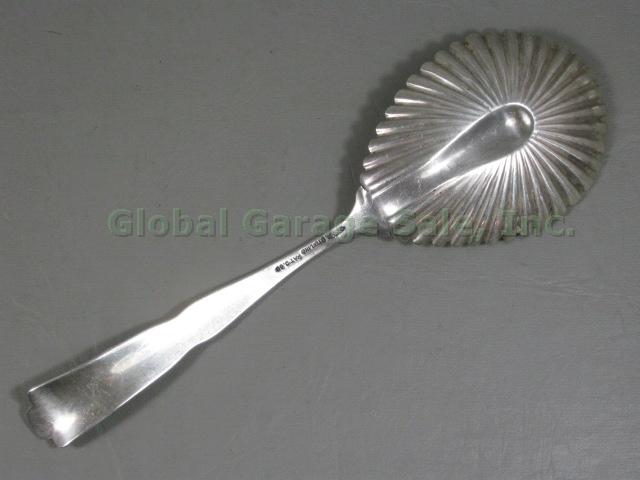 Vtg Antique George W Shiebler 1889 Flora Sterling Silver Serving Spoon 8" 2.3oz 5