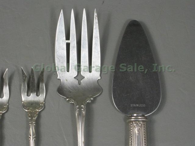 Vtg Antique Sterling Silver Lot Serving Forks Knife Alvin Meat Hoffman Pickle NR 1