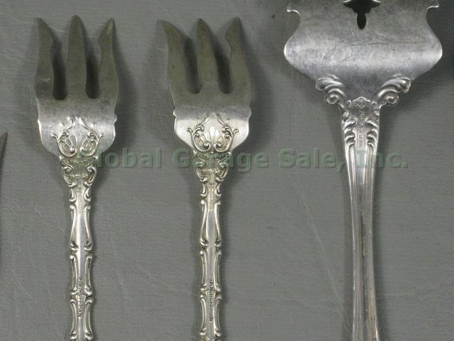 Vtg Antique Sterling Silver Lot Serving Forks Knife Alvin Meat Hoffman Pickle NR 6