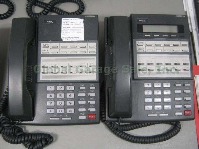 6 Phone NEC DS1000/2000 Business System Models 80573 80570 + Software + Manuals 2