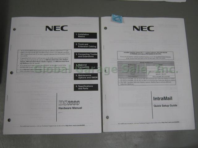 6 Phone NEC DS1000/2000 Business System Models 80573 80570 + Software + Manuals 6