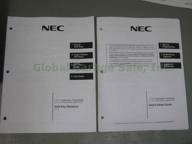 6 Phone NEC DS1000/2000 Business System Models 80573 80570 + Software + Manuals 7