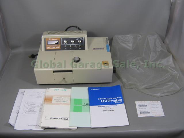 Shimadzu Spectrophotometer UV-120-02 W/ UVProbe Tutorial Instruction Manuals NR!