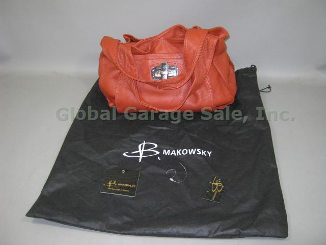 B. Makowsky Terracotta Seoul II Shopper Bucket Hobo Tote Bag BM26605 Retail $248