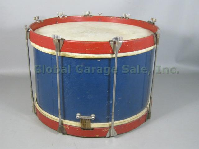 RARE Vtg Antique Early 1900s Walberg & Auge Marching Band Snare Drum 9" x 16" NR 1