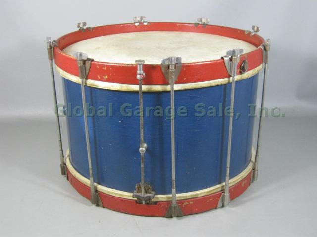 RARE Vtg Antique Early 1900s Walberg & Auge Marching Band Snare Drum 9" x 16" NR 3