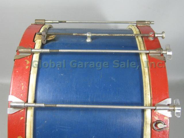 RARE Vtg Antique Early 1900s Walberg & Auge Marching Band Snare Drum 9" x 16" NR 14