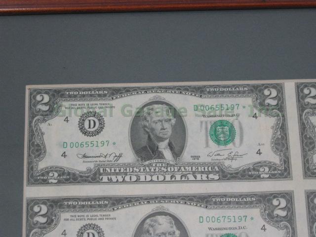 1976 Uncut Half-Sheet 16 US $2 Dollar Bill Star Federal Reserve Note FRN UNC NR! 3