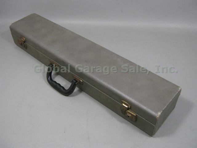 Vtg Antique Italian Champlain Metal Clarinet #9540 Made In Italy W/ Hard Case NR 5