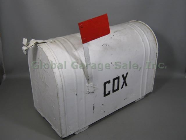 HUGE Vtg Antique Deshler Mfg Co Metal US Postal Service Mail Mailbox 26" 30lbs! 3