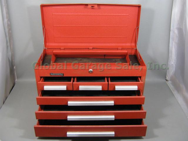 Kennedy Mfg Co 6-Drawer Mechanics Tool Box Chest Case Style No 266-039073 + Tray 1