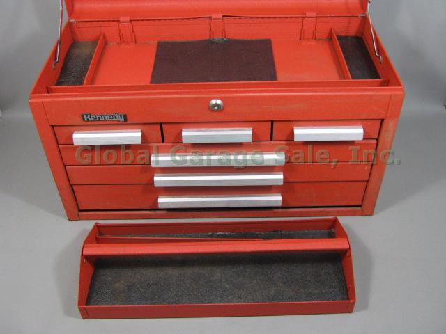 Kennedy Mfg Co 6-Drawer Mechanics Tool Box Chest Case Style No 266-039073 + Tray 2