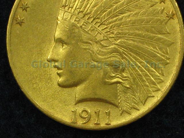 1911 US Ten Dollar $10 Indian Head Eagle Gold Coin No Reserve Price! 2