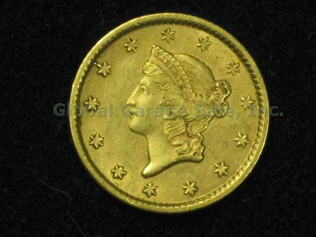 1854 US One Dollar $1 Liberty Head Gold Coin United States No Reserve Price!