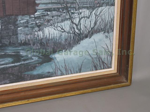 Eric Sloane Print New Hampshire December Cover Bridge Winter 40 x28 PICK UP ONLY 3