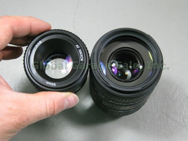 Nikon N50 AF Quantaray 70-300 f/4-5.6 D LDO Macro Nikkor 50 Lens QAF 6600 Flash+ 7
