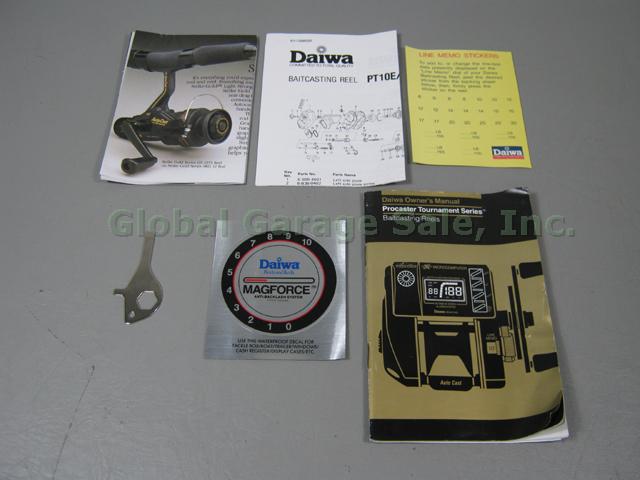 Daiwa PT 10E Procaster Tournament Series Microcomputer Baitcast Reel W/ Box + NR 7