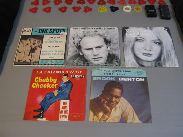 128 50s-80s Vtg 45 Lot Some Picture Sleeves 5 Elvis Presley The Supremes Fabian+ 4