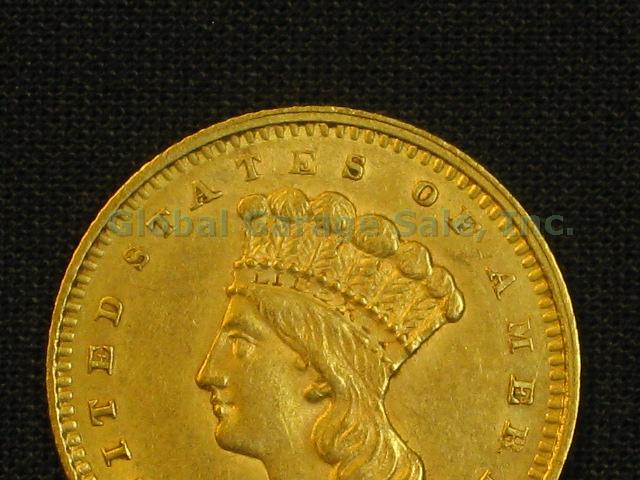 1859 US One Dollar $1 Indian Princess Gold Piece United States Coin NO RESERVE! 1