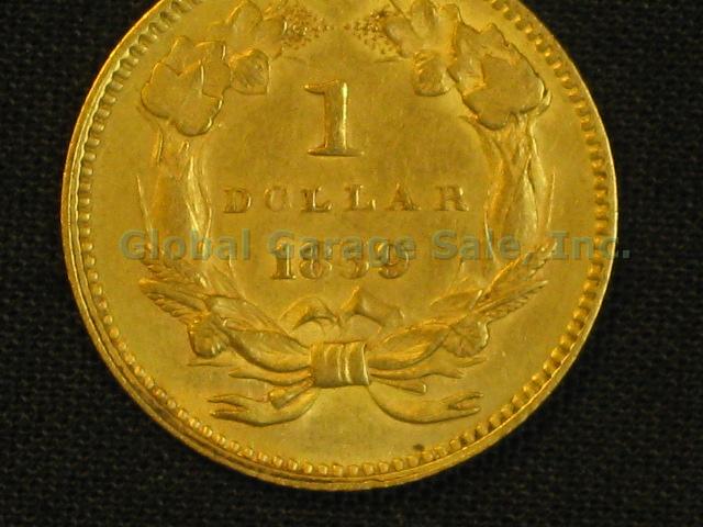 1859 US One Dollar $1 Indian Princess Gold Piece United States Coin NO RESERVE! 5
