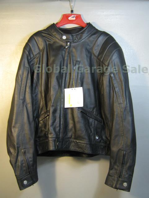 Mens Black BMW Motorrad Freeway Leather Motorcycle Jacket Sz 50R NWT NO RESERVE!