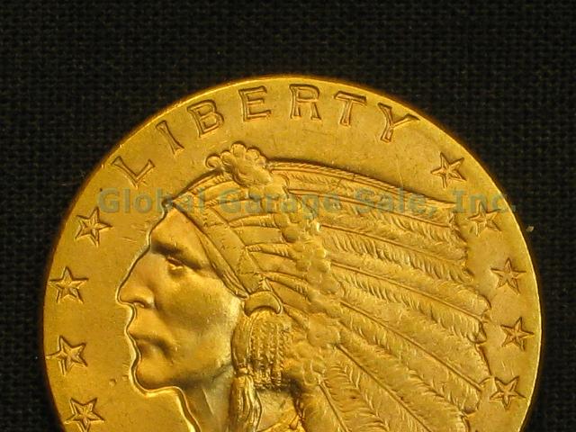 1912 US $2.50 Indian Head Quarter Eagle Gold Piece United States Coin NO RES! 1