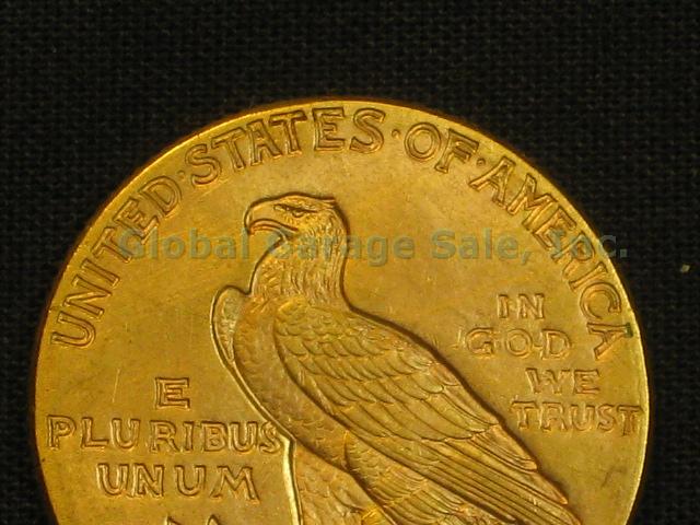 1912 US $2.50 Indian Head Quarter Eagle Gold Piece United States Coin NO RES! 4