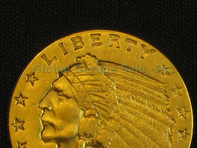 1913 US $2.50 Indian Head Quarter Eagle Gold Piece United States Coin NO RES! 1