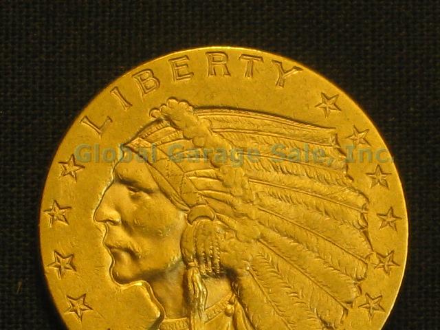 1915 US $2.50 Indian Head Quarter Eagle Gold Piece United States Coin NO RES! 1