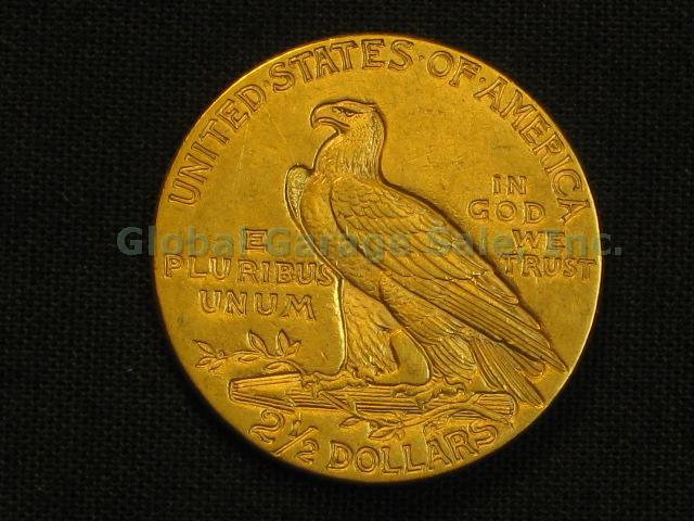 1915 US $2.50 Indian Head Quarter Eagle Gold Piece United States Coin NO RES! 3