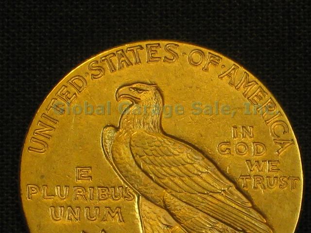 1915 US $2.50 Indian Head Quarter Eagle Gold Piece United States Coin NO RES! 4