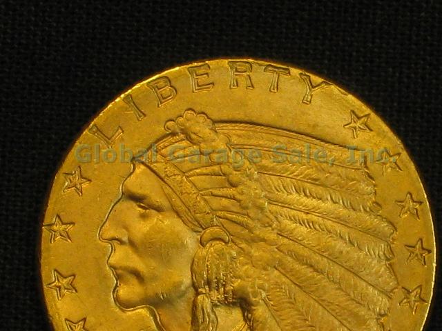 1925 US $2.50 Indian Head Quarter Eagle Gold Piece United States Coin NO RES! 1