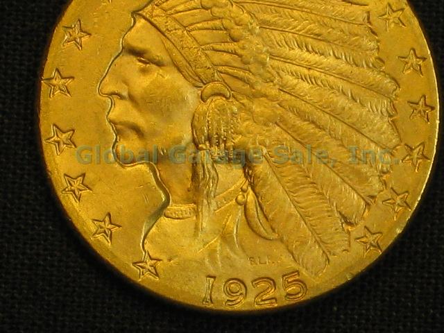 1925 US $2.50 Indian Head Quarter Eagle Gold Piece United States Coin NO RES! 2
