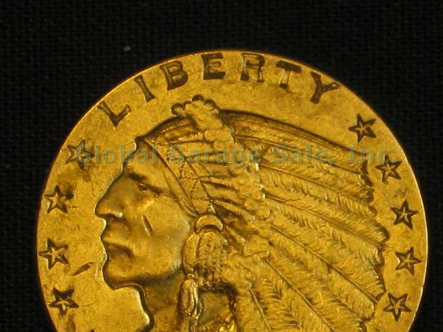 1929 US $2.50 Indian Head Quarter Eagle Gold Piece United States Coin NO RES! 1