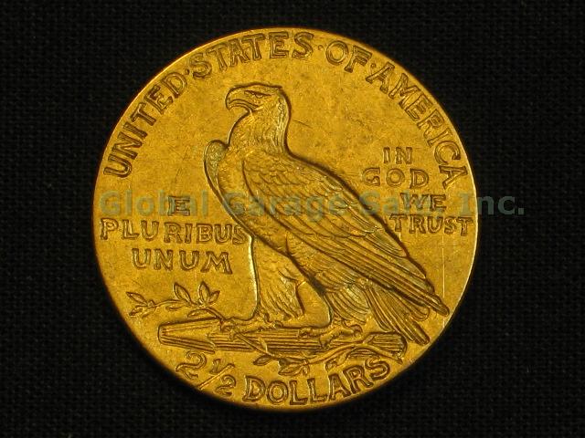 1929 US $2.50 Indian Head Quarter Eagle Gold Piece United States Coin NO RES! 3