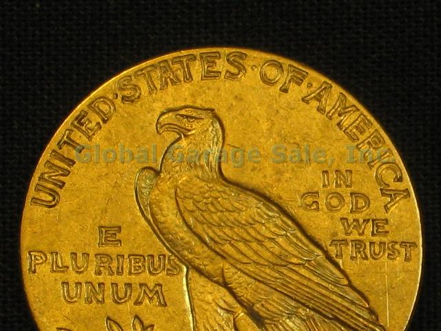 1929 US $2.50 Indian Head Quarter Eagle Gold Piece United States Coin NO RES! 4