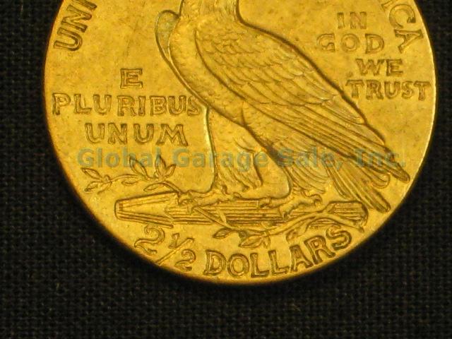 1929 US $2.50 Indian Head Quarter Eagle Gold Piece United States Coin NO RES! 5