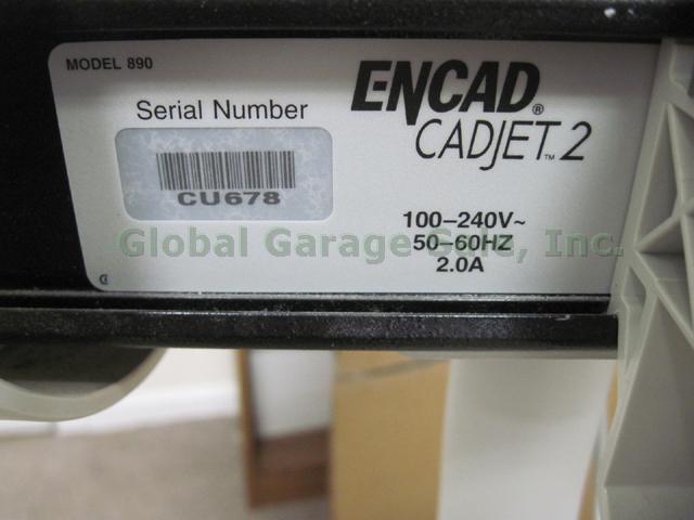 Encad Cadjet 2 Model 890 Large Wide Format Stand Up Printer Plotter W/ Stand NR! 7