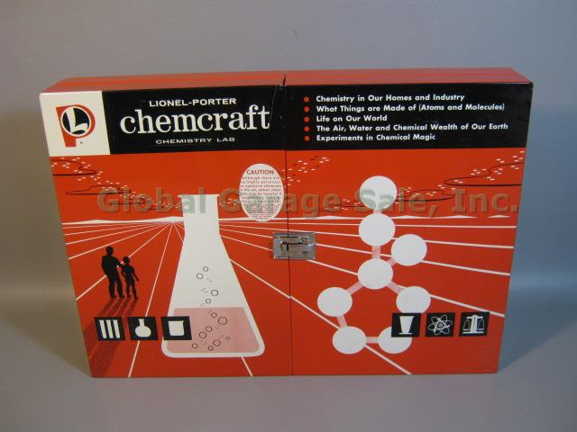 Vtg 1958 Lionel-Porter Science Series Chemcraft Chemistry Lab Set W/ Case Box NR 3