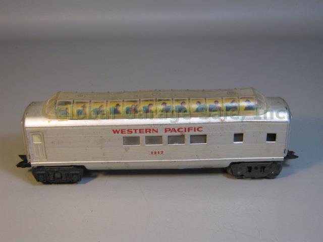 3 Marx Western Pacific Streamline Passenger Cars 2 Domes 1217 + Observation 1007 5