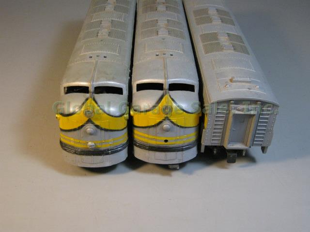 3 Marx Western Pacific Train Cars 901 Powered Diesel Engine Non Dummy A B A Unit 7