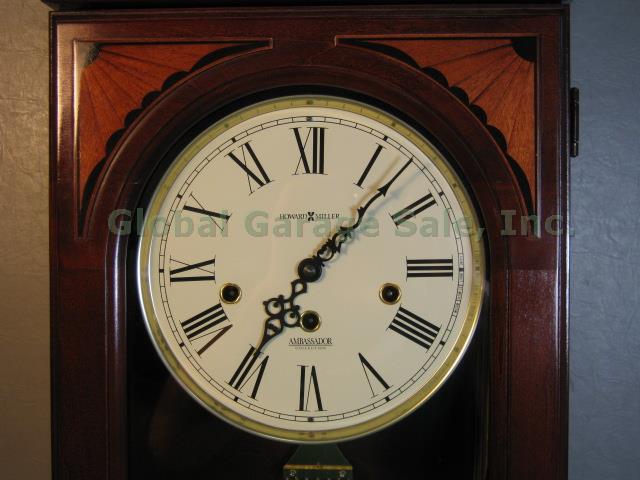 Howard Miller Ambassador Collection Lewis Triple Chime Wood Wall Clock #613-637 1