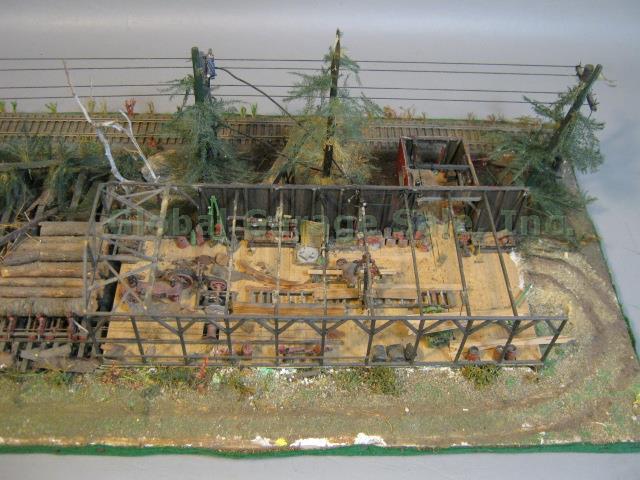 Vtg HO Fine Scale Miniatures Super Sawmill Built Weathered Kit #170 NO RESERVE!! 1