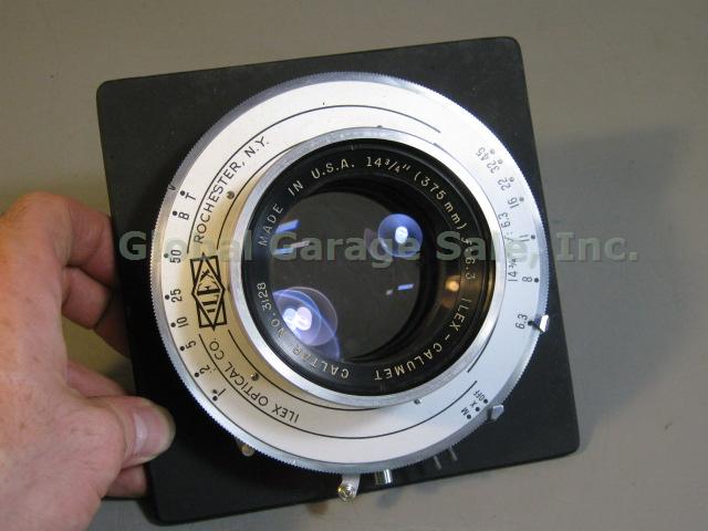 Ilex-Calumet Caltar 14 3/4" 375mm 6.3 Lens No 5 Universal Synchro Shutter W/Box+ 3