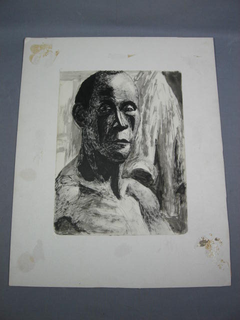 Frank Wallace Signed 1950s Woodblock Prints + Sketches 1
