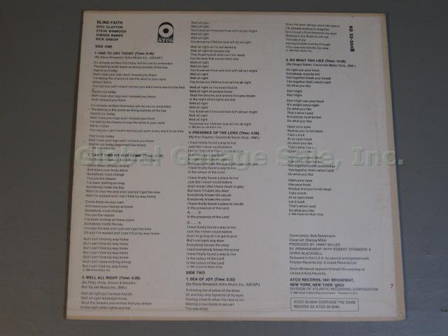 Blind Faith LP Album Hand Signed By 4 Eric Clapton Ginger Baker Steve Winwood 7