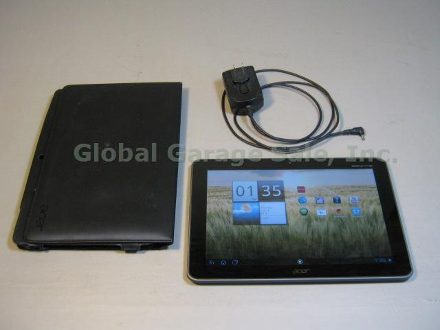 Acer Iconia Tab A200 Tablet 16GB 10" Screen WiFi Folio Cover Case AC Bundle NR!!